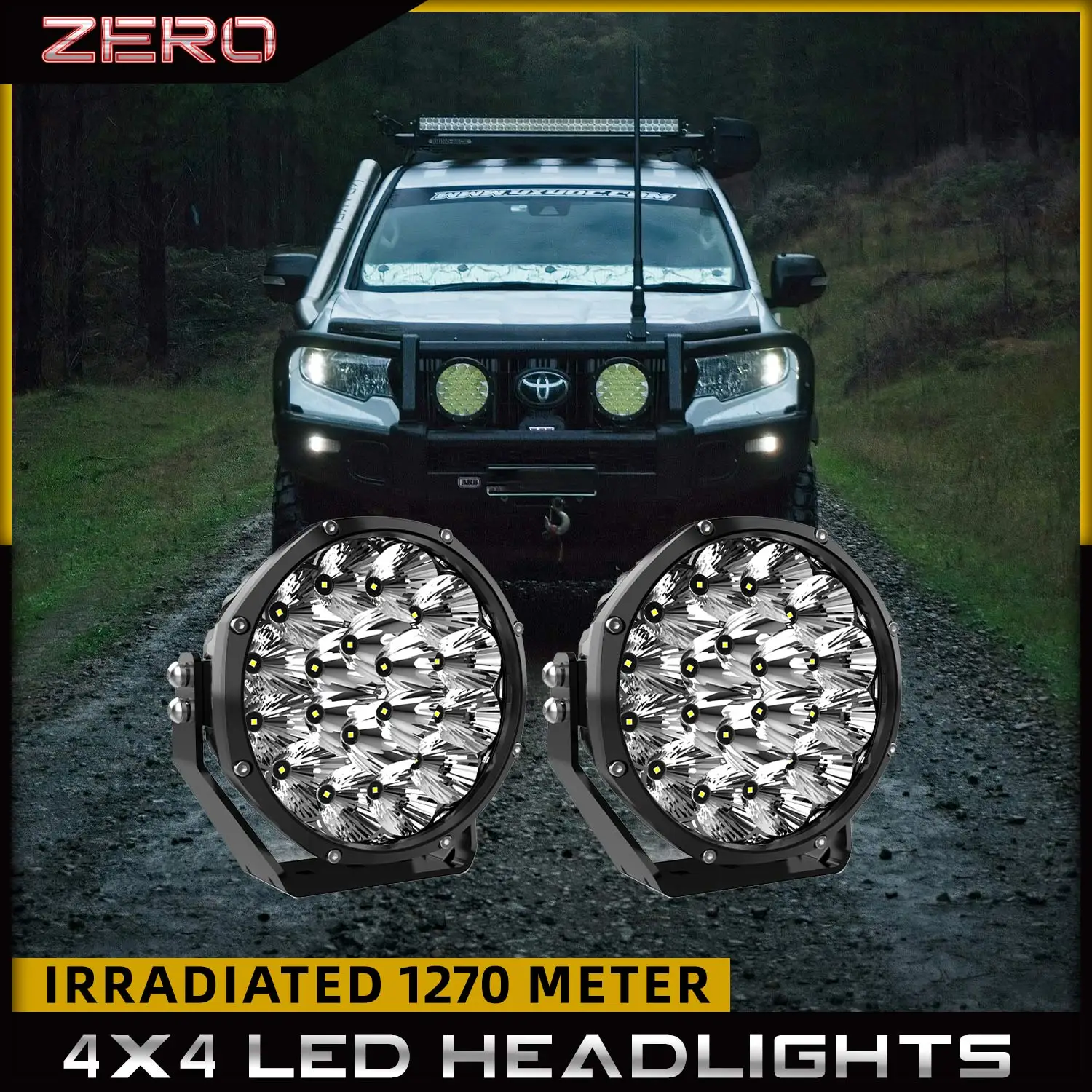 

New 5 7 9 Inch 4WD Off Road Led headlights Spotlight Front Fog Light Work Driving Lighting pod Bar for Pickup Truck JEEP 4X4 12V