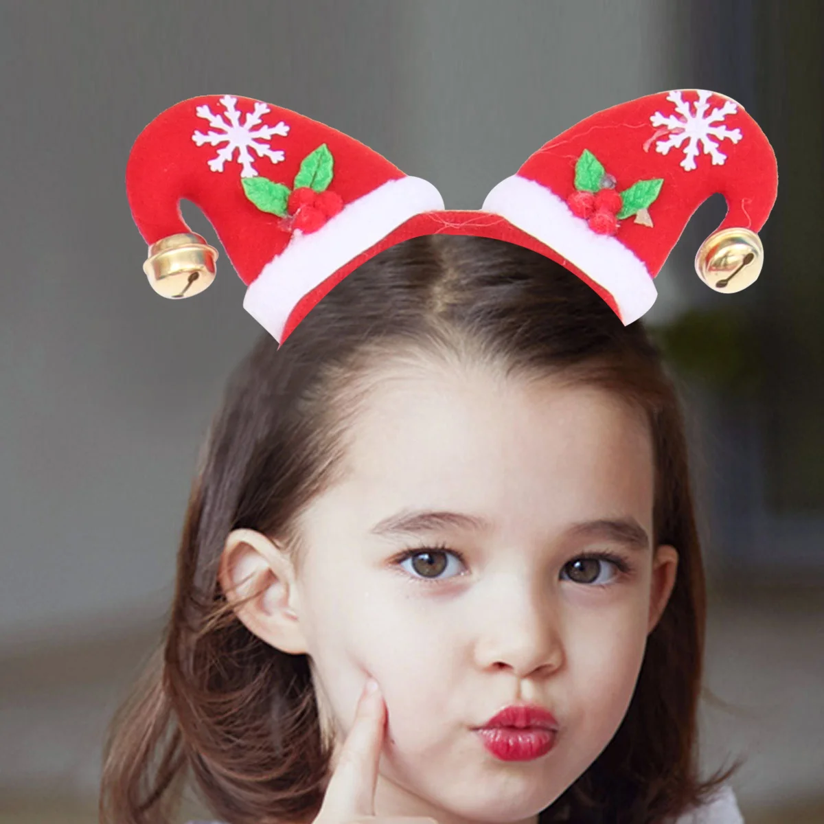 

6Pcs Christmas Headwear Adorable Fabric Xmas Headbands Santa Snowman Reindeer Antler Hair Hoops Party Accessories
