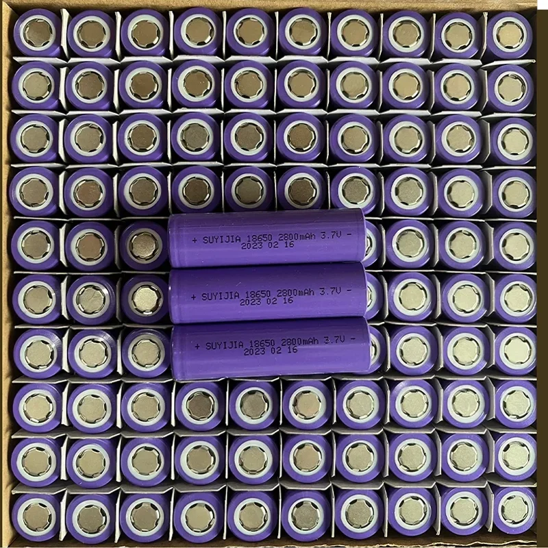 100pcs 3.7V 2800mAh 18650 BatteryLi-Ion Lithium Rechargeable Power Batteries for UAV Led Flashlight Torch Headlamp Free Shipping