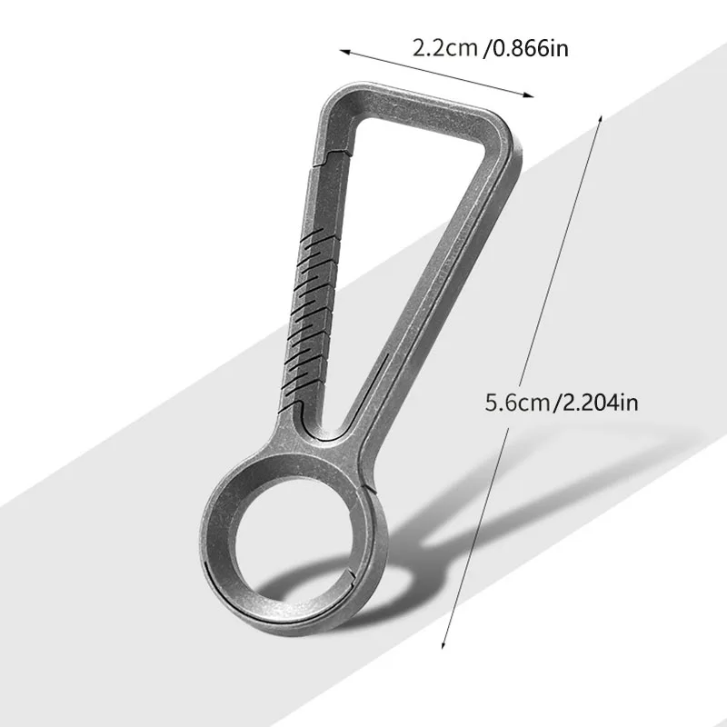 Titanium Alloy Keychain, Car Key Pendant, Outdoor Camping Portable Double Buckle Carabiner, Quick Hanging Key Ring