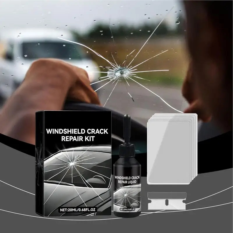 Car Glass Scratch Remover Kit Glass Crack Remover Window Crack Repair Liquid Scratch Repair Kit For SUVs RVs Cars