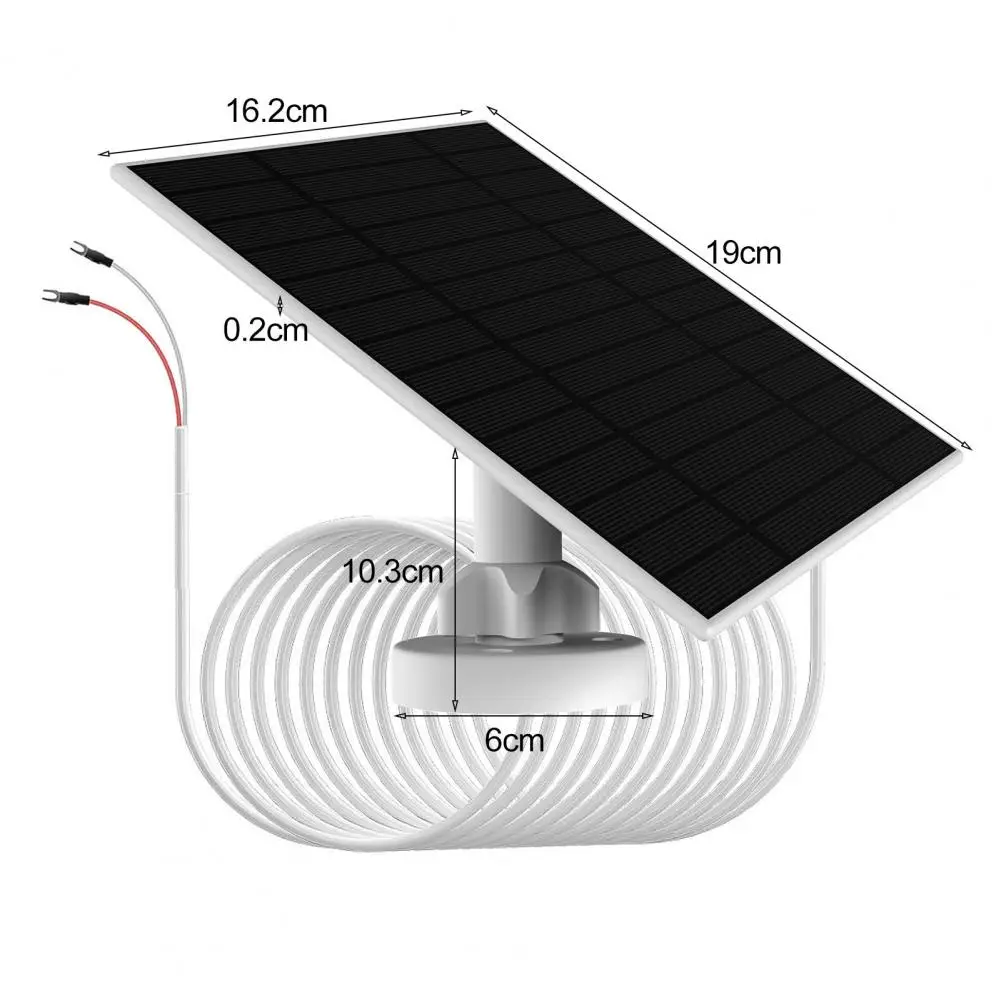 Chargeur de panneau solaire étanche pour sonnette annulaire, chargeur de panneau solaire pour sonnette vidéo, Ip66, 2, 6 W