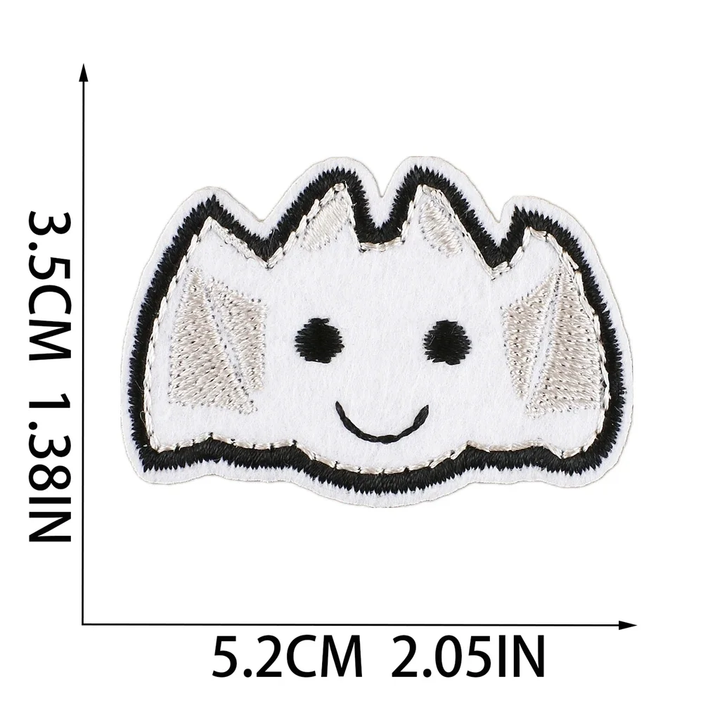 Patch 1pcs for Clothing Sewing Stickers Iron on Patches Halloween Terror Badge Decoration Stripe Embroidery Fusible Applique