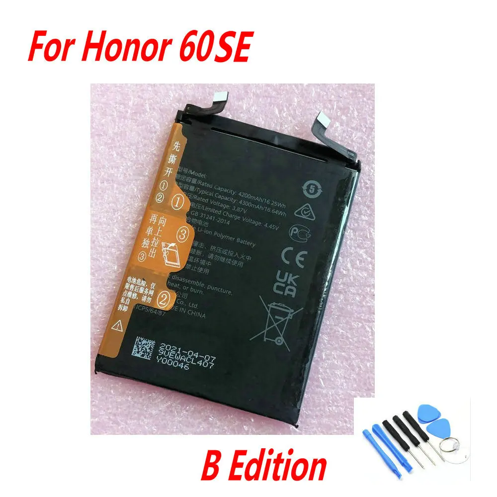 Original 3.87V 4200mAh Battery For Huawei Honor 50/ 60SE/ Play5 Vitality Edition Honor ntx-nx9 Smartphone