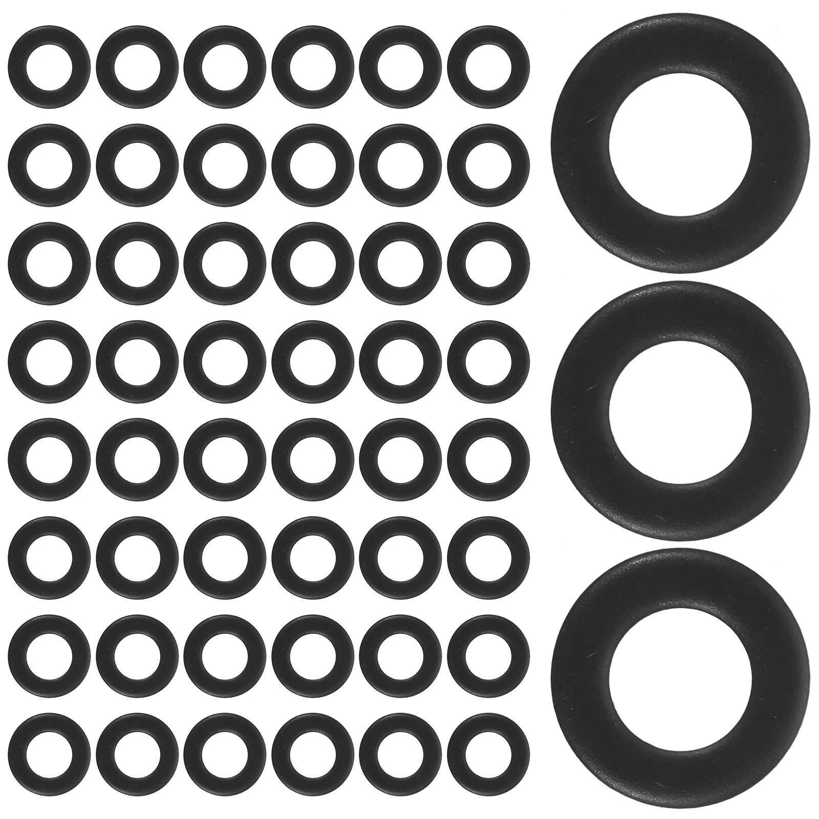 

100pcs Steel Flat Washers Oxide Surface High Strength Anti-Loosening For Automotive Home Construction Bolt Screw Kits