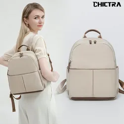 CHICTRA Fashion Backpack Bags for Women Casual Style Lightweight Girl's Bookbags Simplicity Solid Color Portable Cabin Travelbag