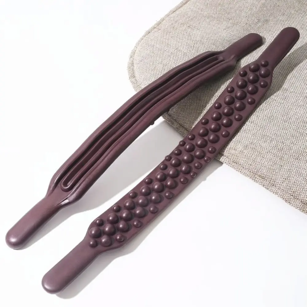 Manual Body Massage Roller Stick Double Row Meridian Tool Muscle Tension Relief For Back Leg Abdomen Health Tool