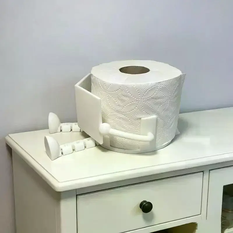 Toilet Paper Holder Stand Creative Fun Sitting Posture Removable Joint Art Ornament Bathroom Decoration No Boring Easy Clean view 3