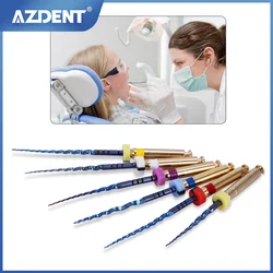 AZDENT 6 sztuk/paczka silnik dentystyczny użyj pilnika obrotowego aktywowane ciepłem pliki korzeniowe 19mm/25mm SX-F3 instrumenty stomatologiczne