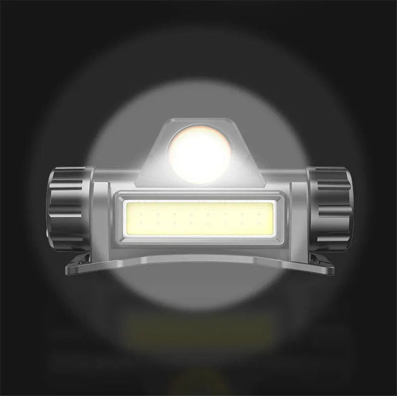 XP-G Q5 Headlamp Head Lamp Headlight Waterproof 2500lm Cob Led Built In Usb Rechargeable 14450 Battery Working Light 5w