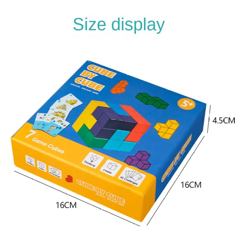 Houten Montessori kinderkubusblokken geometrische modellen wiskunde ruimtelijk leren educatief speelgoed leermiddelen