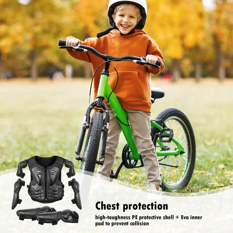 

Toddler Motorcycle Arm Vest Protection Motocross Body Arm Jacket Protective Arms Riding Kneepads Protection For Children