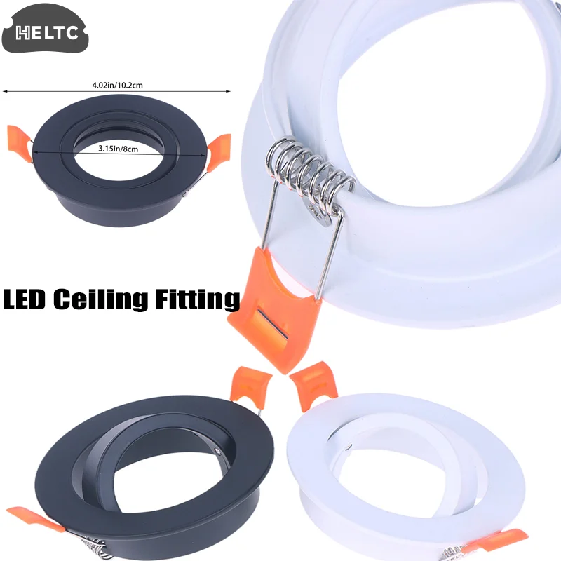 1PC Hoge Kwaliteit Aluminium Wit/Zwart Ronde GU10 MR16 Verstelbare Spot Lichtpunt LED Downlight Plafond Spot licht Frame