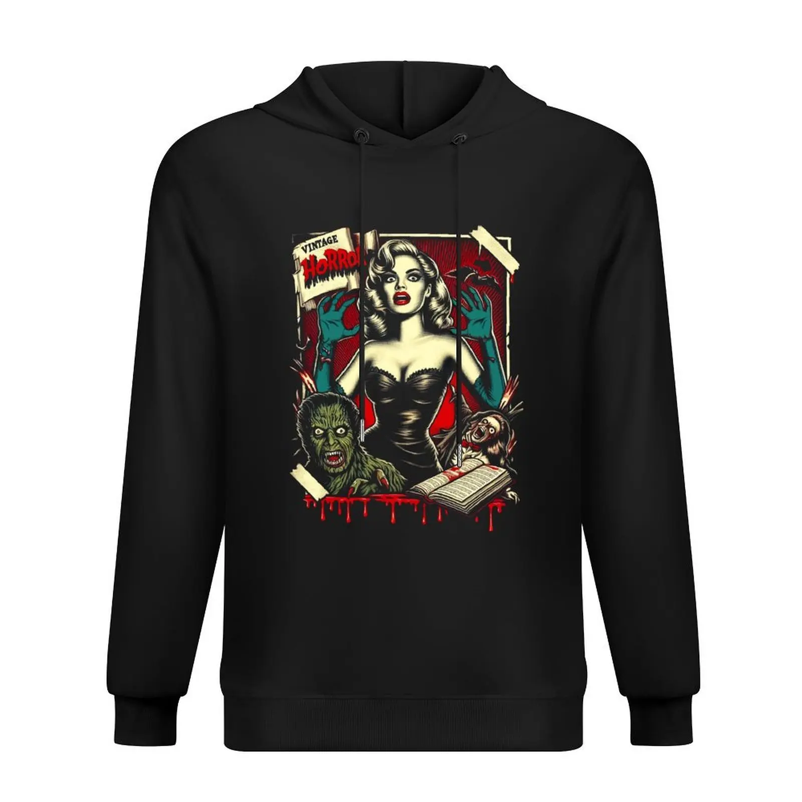 

Vintage Creepy Horror Woman Hoodie men clothes men's autumn clothes fashion men men's clothing hoodie
