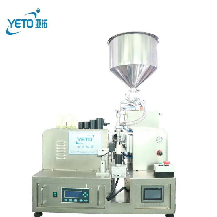 Desktop cosmetic plastic soft tube filling sealing machine ultrasonic semi automatic cosmetic tube sealer price