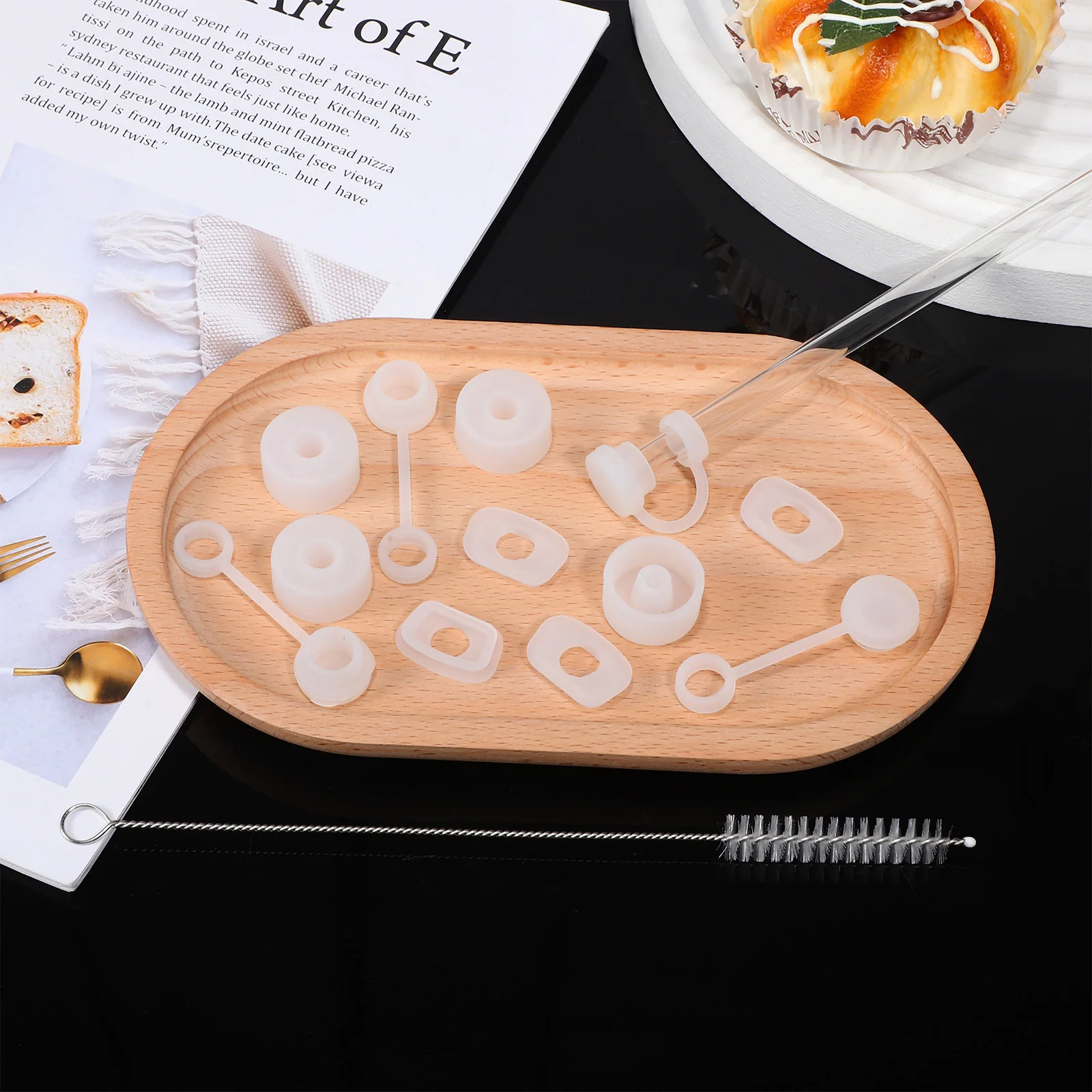 

12 Pcs/Set Spill Stoppers for All Cups Proof Leakproof Straw Cleaners Dust Plug Silicone Tumbler Cover