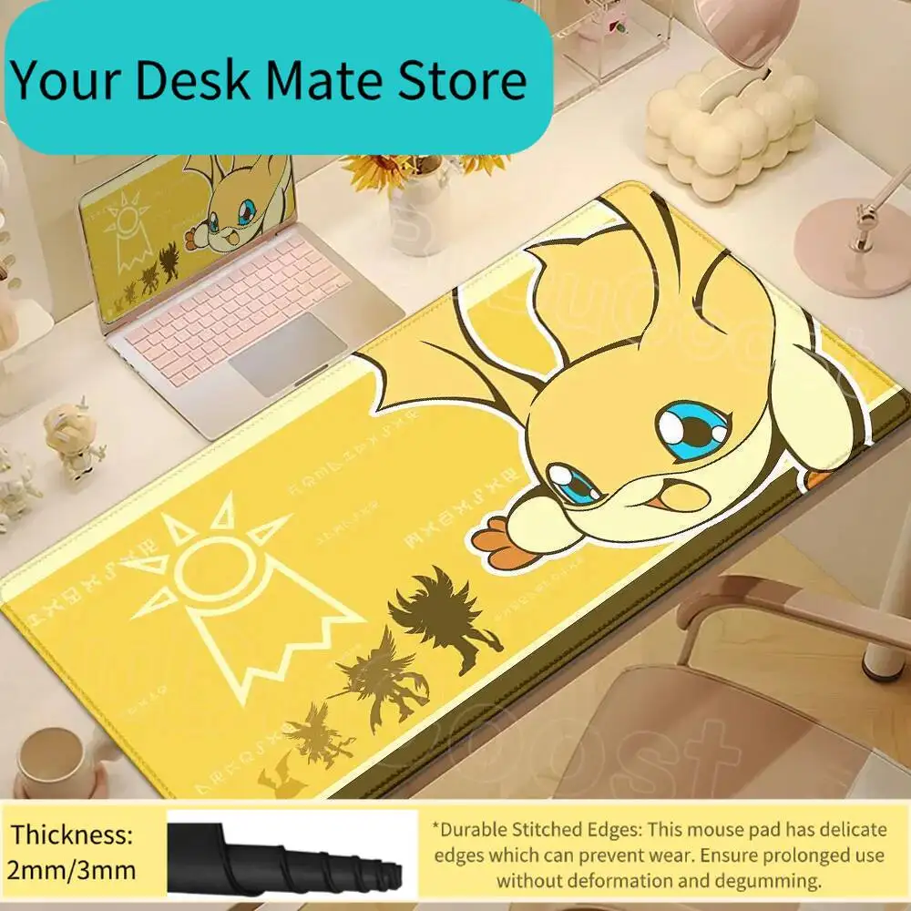 Mousepad Anime Digimon Adventure Gamer Office Desk Mat Large Computer Non-slip Lockedge HD Print BEATBREAK Mouse Pad Accessories