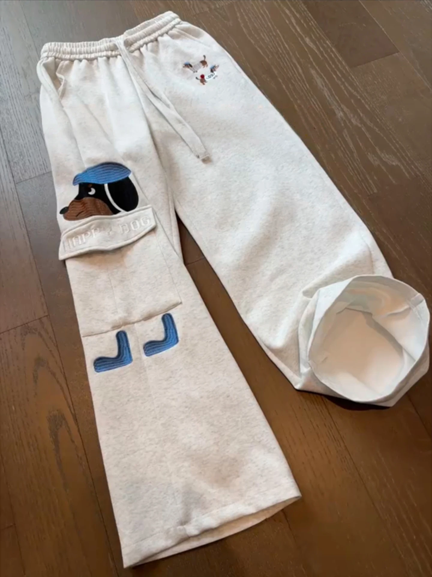 

Спортивные штаны ey с большими кетами и вышивкой, прямые брюки, мужская и женская осенняя рабочая одежда, повседневные свободные брюки