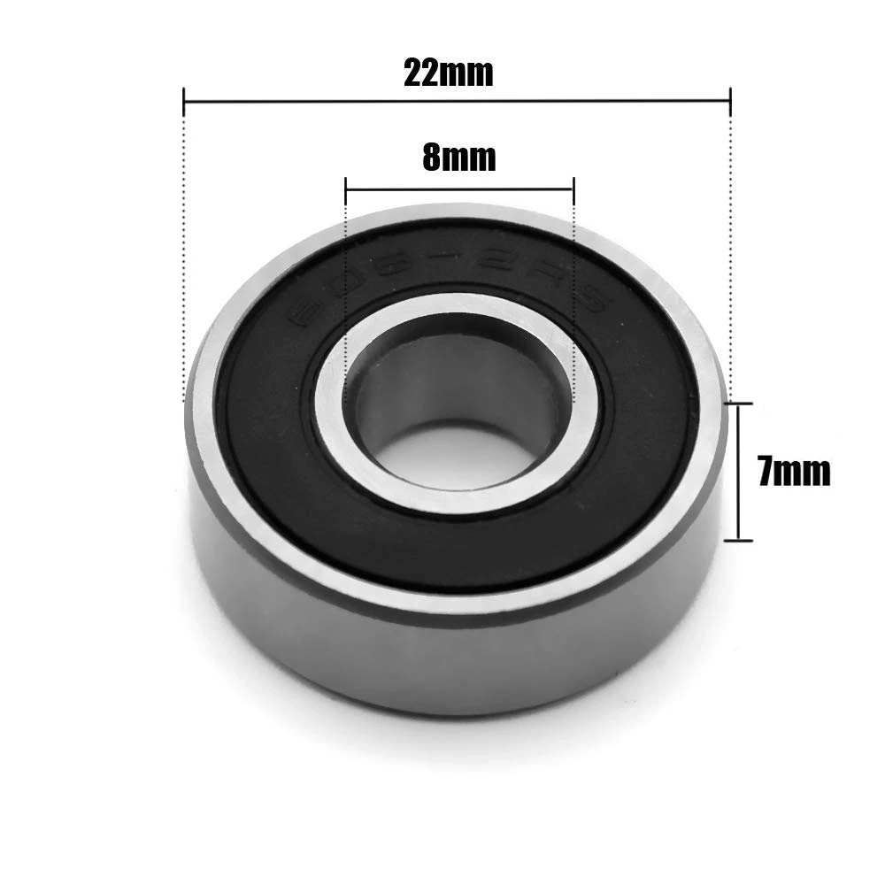 

100Pcs 608-2RS Skateboard Bearing,Rolling Bearings Silver, 8X22x7mm-Hot