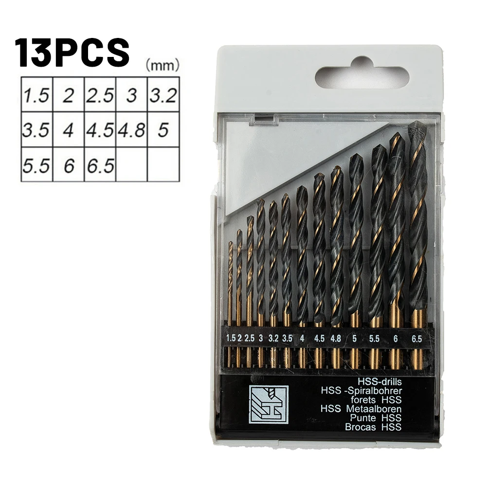 For power tool Drill Bit kit Hard 1-13mm Bench drills Drilling tool Electric drills M42 HSS Three-edge cutter head