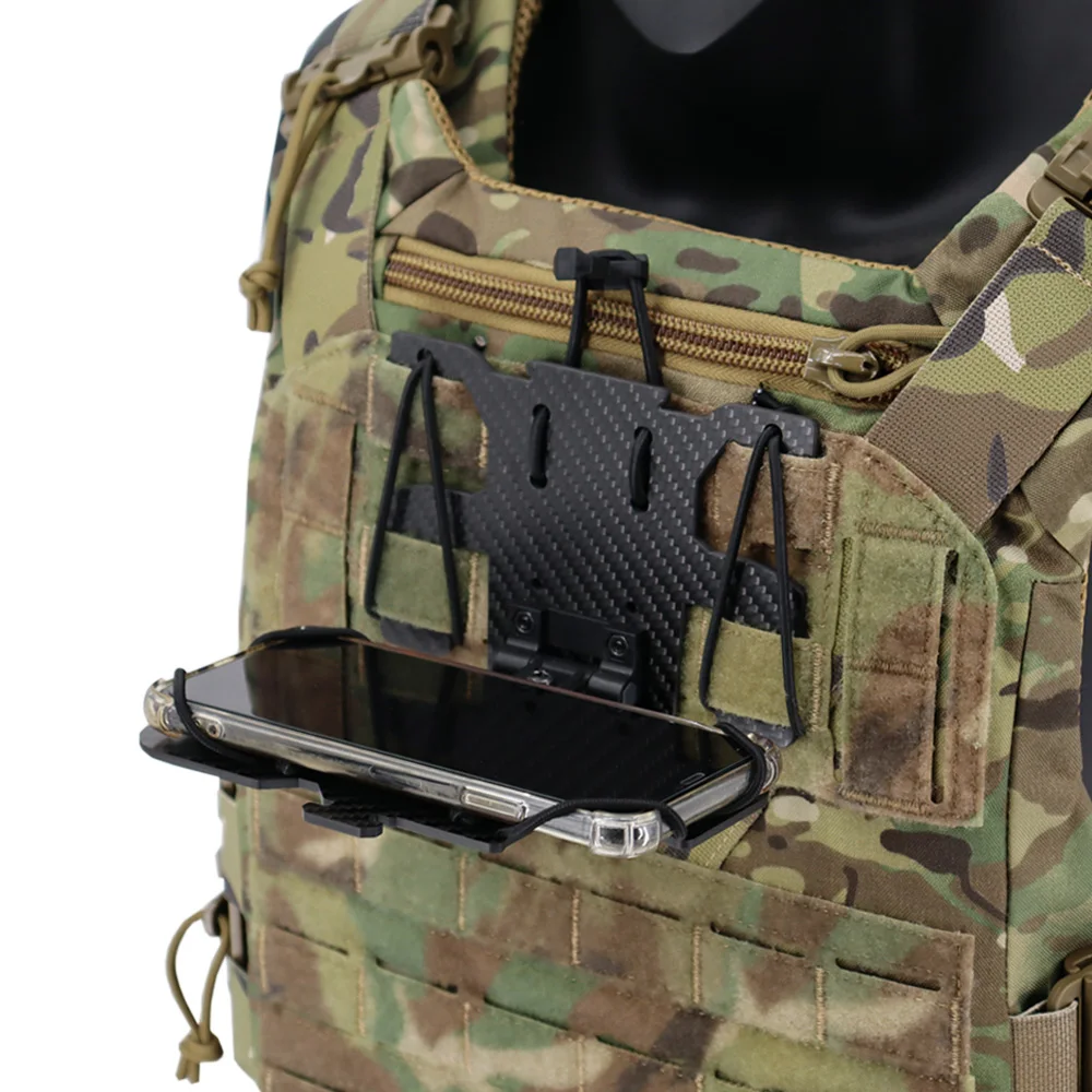 Tactical MOLLE Folding Navigation Board, titular do telefone móvel para a caça, Airsoft Vest, tamanho da tela 4.7 "-6.7"