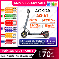 Scooters Electric 800W Peak Power 48V12.5AH Battery City Transportation Electric Scooter 10-inch All-terrain Tire Fold EScooters