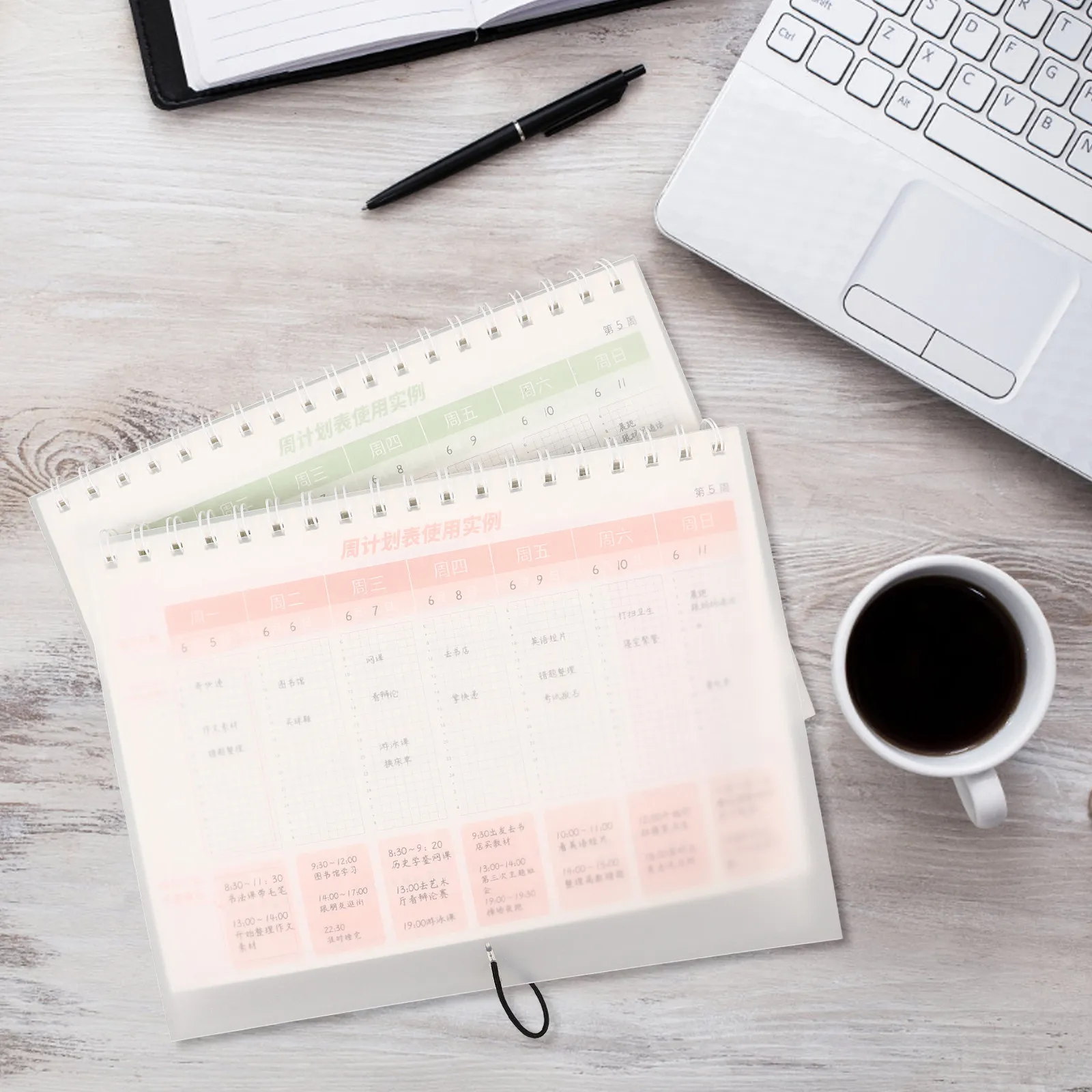 2pcs-weekly-planner-notebook-blue-spiral-binding-standup-design-undated-to-do-list-organizer-work-study-weekly-calendar