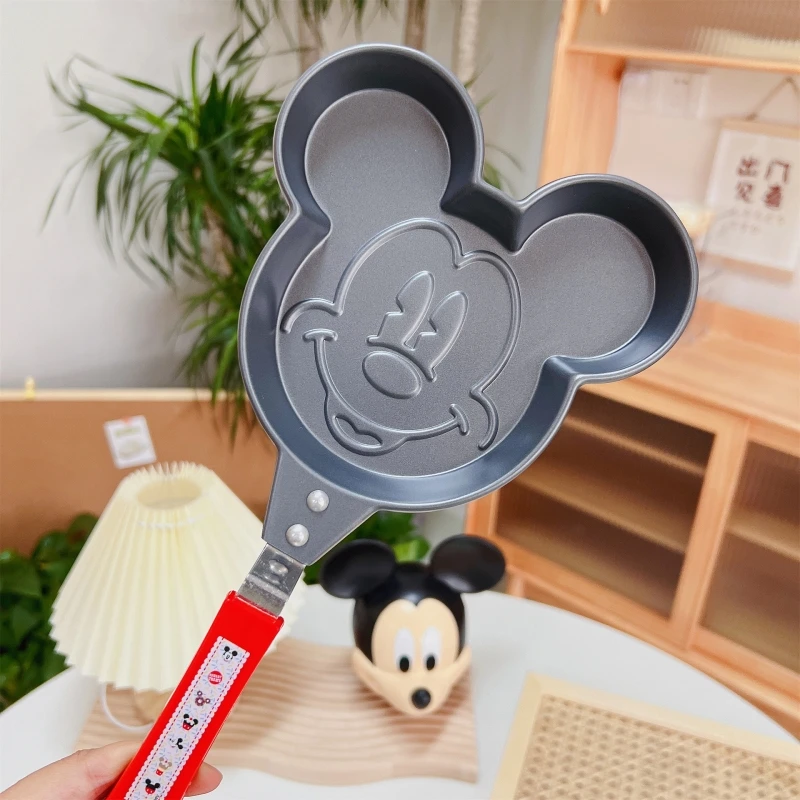 Anime Disney Stitch Kids Breakfast Frying Pot Mickey Mouse Figure Kitchen Tools Egg Omelette Mold Non-Stick Frying Pan Baby Toy