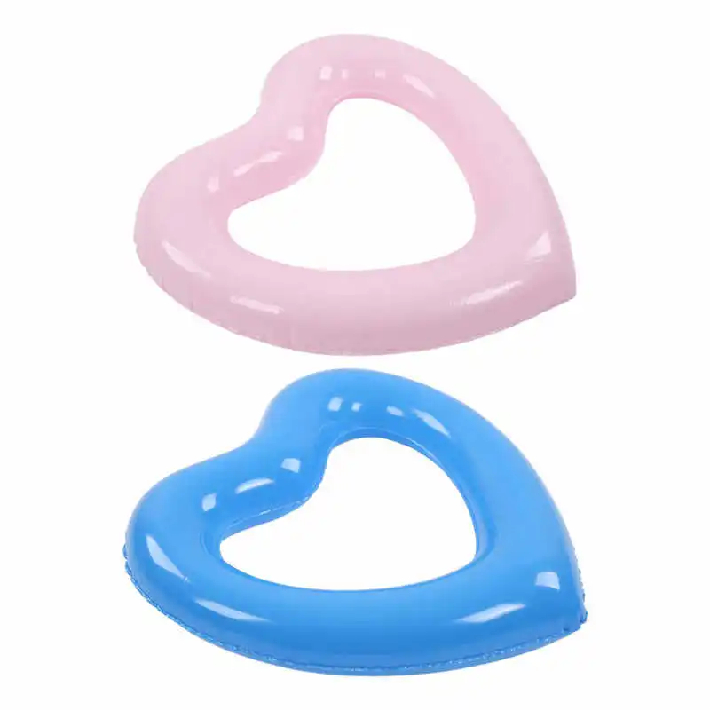 Heart Shape Inflatable Swimming Ring 45cm Thick Tear Resistant PVC Material Inflatable Pool Float Swim Rings Dropshipping