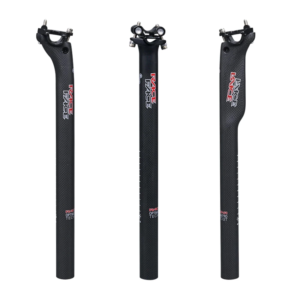 RaceFace Next Matte 3K Carbon Fiber Seatpost para Bicicleta MTB/Estrada, Tubo de Selim com Setback 0/20mm, 27.2/30.8/31.6*350/400mm