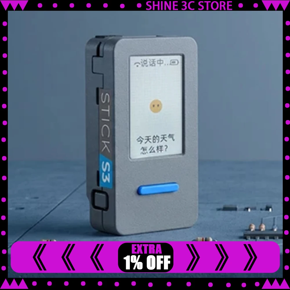 M5Stack StickS3 IoT Programmable Controller High Sensitive MEMS Microphone ES8311 Audio Decoding Chip Development Kit For Gifts