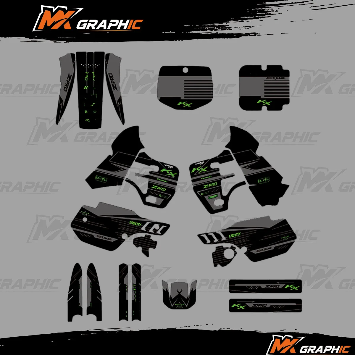 

KX500 1989-2004 Graphic Kits For Kawasaki KX 500 Decal Sticker Motorcycle Accessory