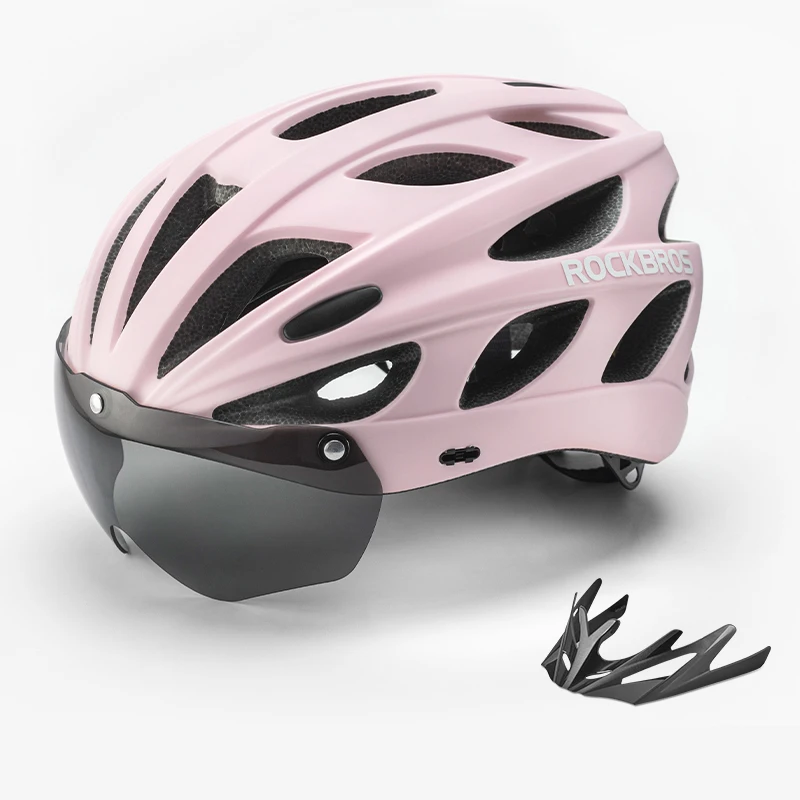 ROCKBROS Ultraleichter Fahrradhelm 57–62 cm Integral geformter Fahrradhelm Atmungsaktiver Sicherheits-Kopfschutz MTB-Rennradhelm