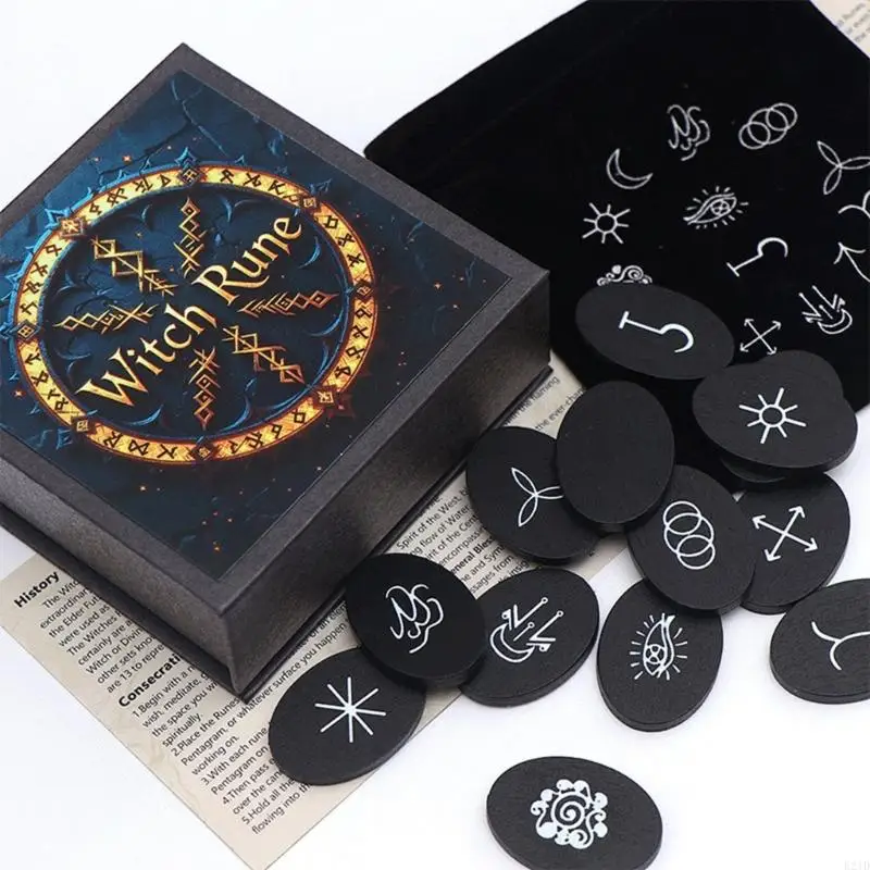 Witch Runes Runes Stone Witch Decors Witch Home Decorations Runes with Box