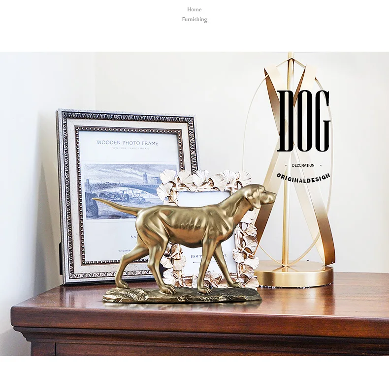 TOP COOL art  # office home Living room store lobby business Decoration 3D Animal Pointer Hound dog ART statue sculpture