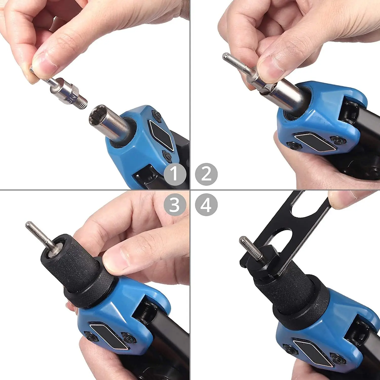 Rivet Nut Tool Set with 11 Mandrels, 150Pcs Assortment, Carrying Case