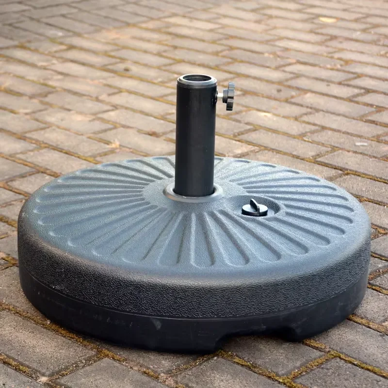 Modern Outdoor Patio Umbrella Base Waterproof Steel Rod 22L Water Filled Design for Garden Courtyard Booth Umbrellas Stand