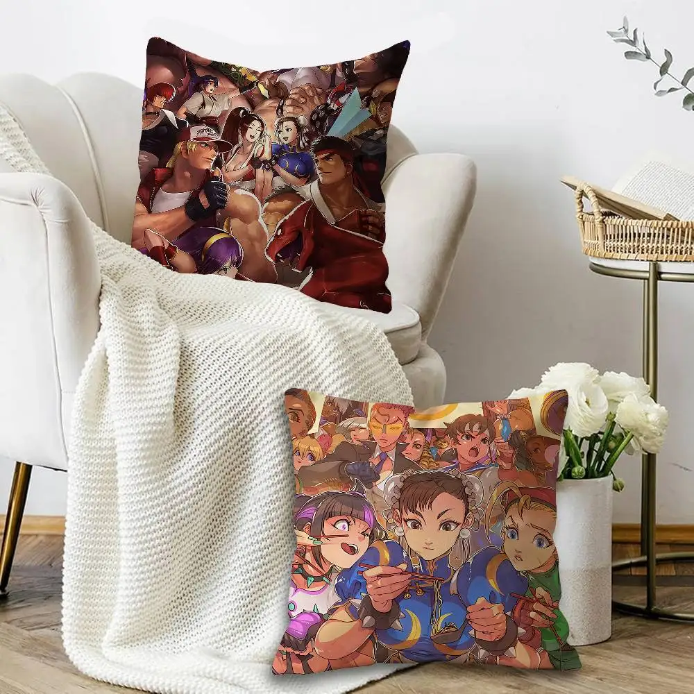 Classic Hot Video Game Street Fighter Personalized picture text home decorative pillows Household Gifts 45x45cm