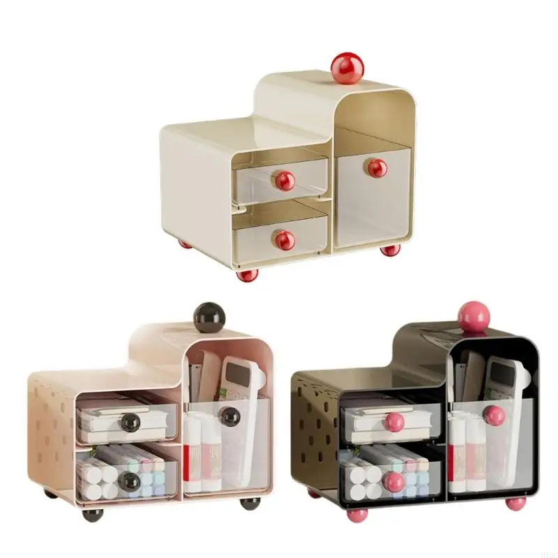 2025 New Coffee Creamer Holder سعة كبيرة 2 صندوق تخزين طبقة منظم أكياس الشاي الأنيق مع أدراج قابلة للإزالة شفافة #1