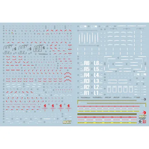 EVO मॉडल डीकल्स वाटर स्लाइड डीकल्स टूल 1/100 MGEX यूनिकॉर्न Ver.Ka फ्लोरोसेंट स्टिकर मॉडल खिलौने डिटेल-अप एक्सेसरीज़ के लिए 10 best sales ईवो डिकल्स - №3