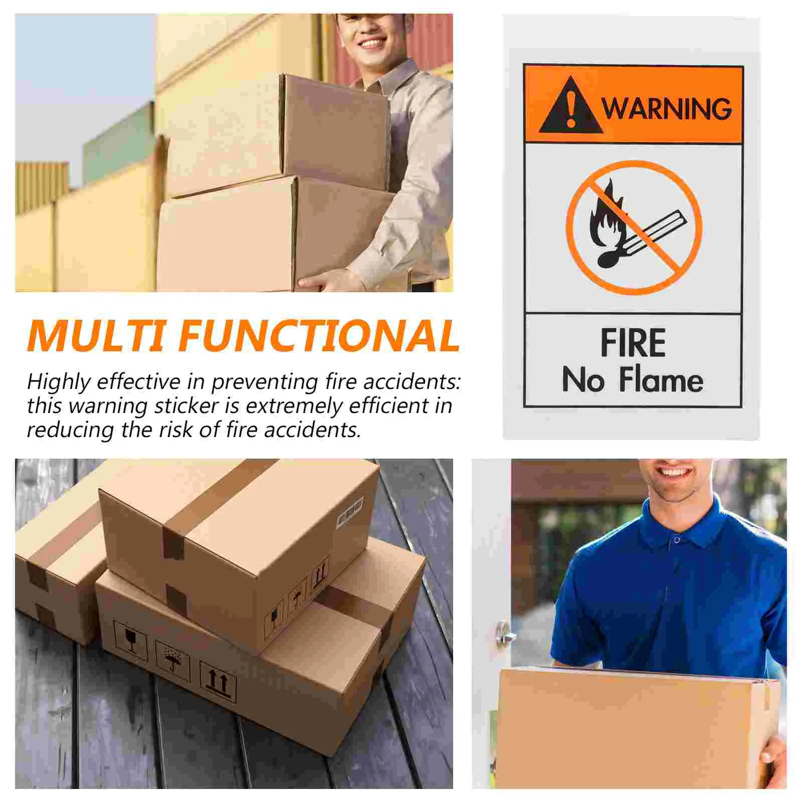 Stickers Pyrotechnic Safety Signs Nail Caution Decal Label Pet Film Warning Decals