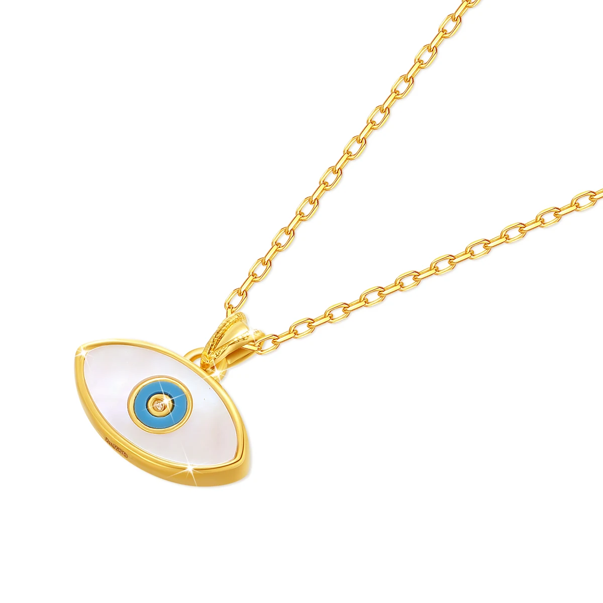 Niche Design 18K Genuine Gold Pendant Natural White Shell Necklace for Women Anniversary Valentine\'s Day Gift Trendy Jewelry