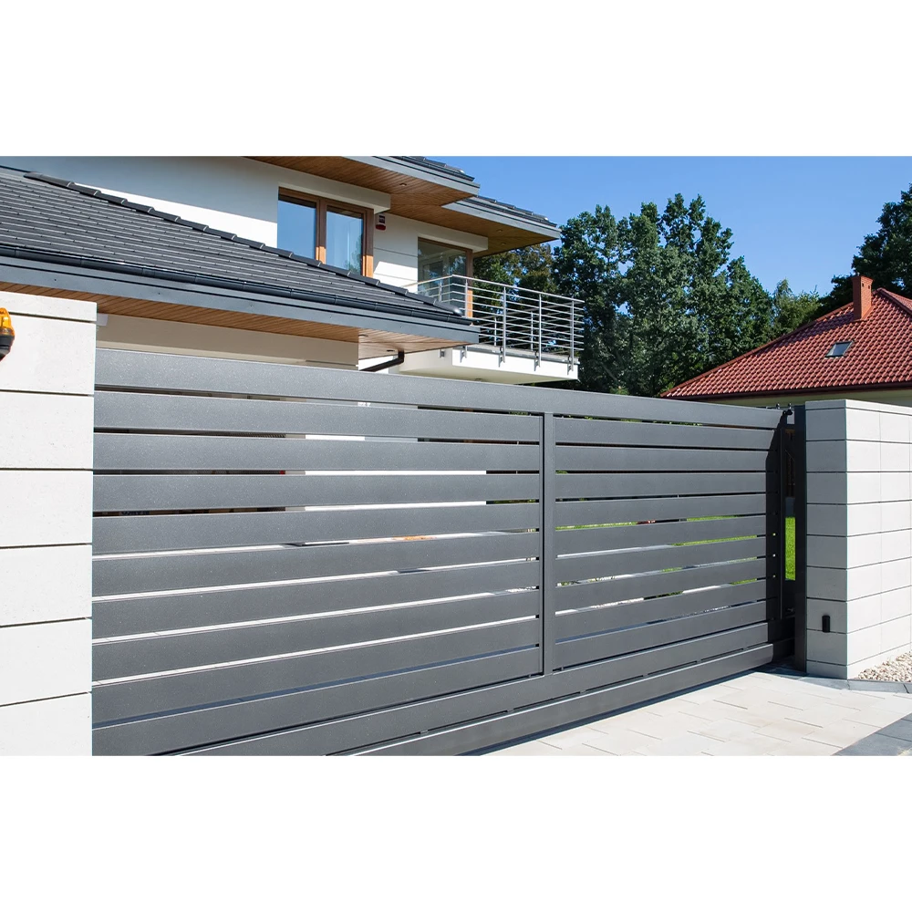 Sleek Modern Design Automatic Swing Opening Aluminum Driveway Gate