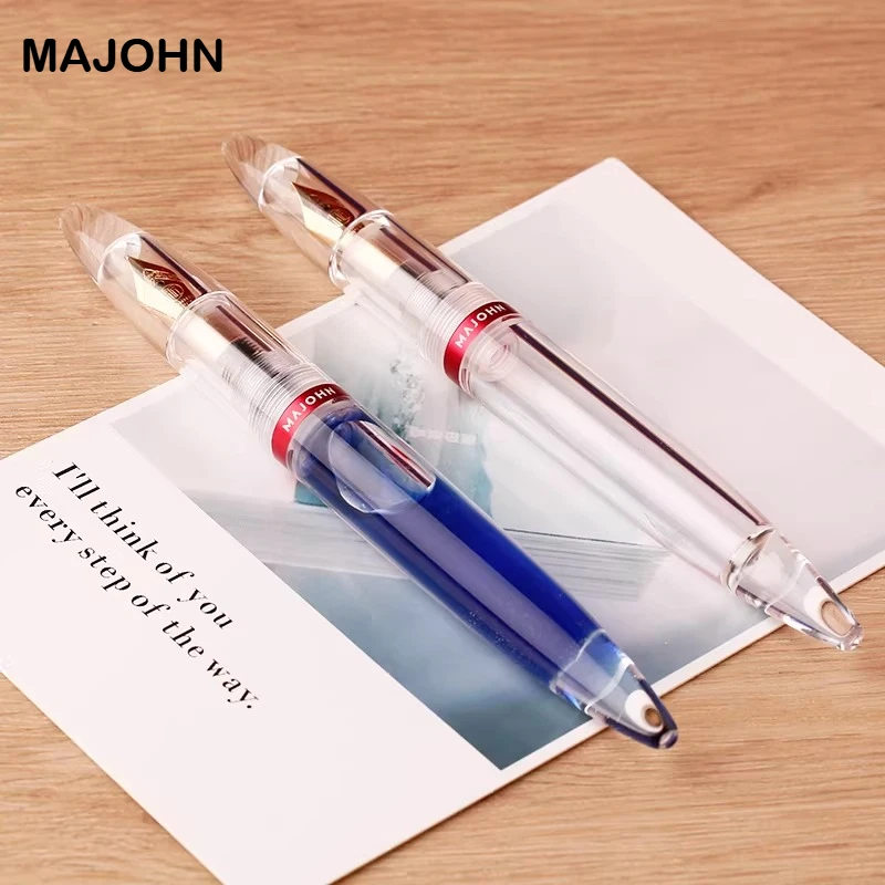 

Majohn M2 Plus Transparent Resin Fountain Pen F Nib Writing Practice Pens Office School Supplies PK JINHAO HONGDIAN Stationery