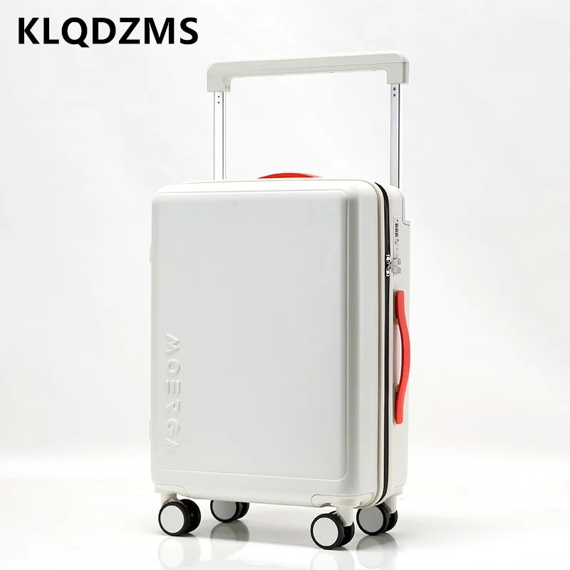 KLQDZMS – valise à roulettes avec couvercle arrière ouvert pour ordinateur portable, bagage à main Durable 20 \