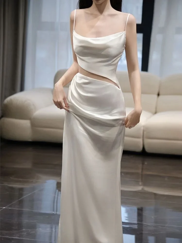 New No. 43 banquet evening dress 2024 new light wedding dress engagement dress wedding toast dress dress