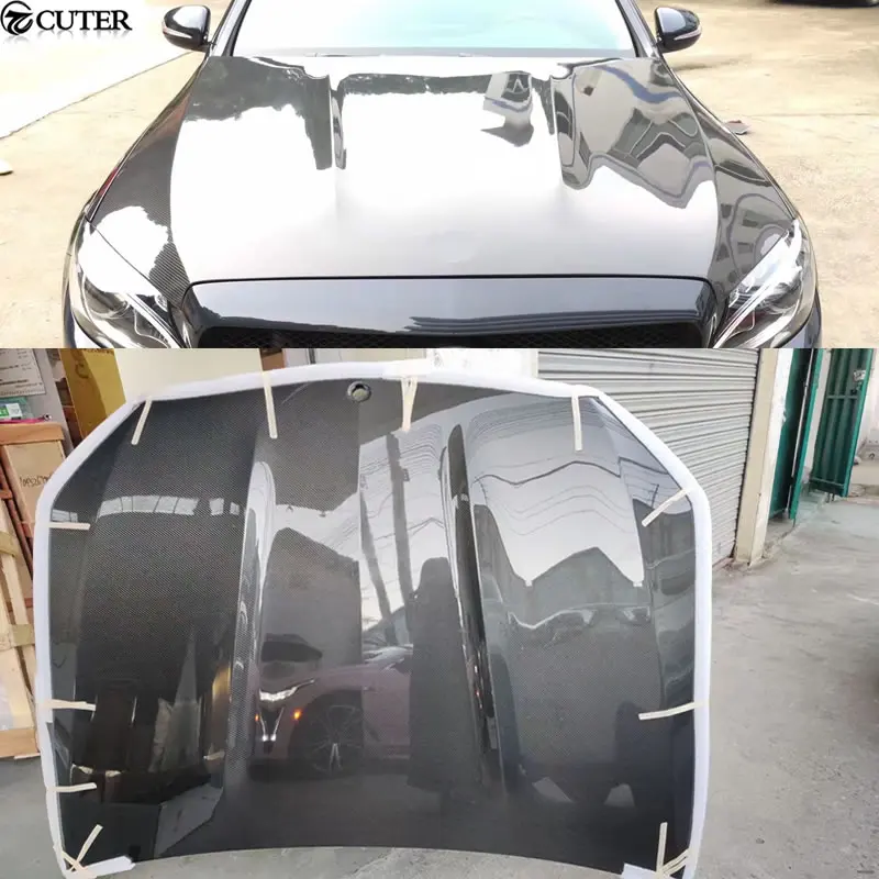 W205 C63 AMG style Single side Carbon fiber engine hood car bonnet for Mercedes Benz W205 C300 2015