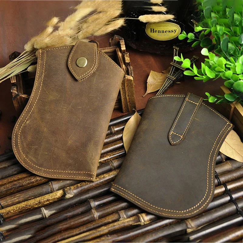 Men Hip Bum Belt Fanny Bags Cell Mobile Phone Case Cover Skin Purse Natural Genuine leather Vintage Male Cowhide Waist Pack Bag