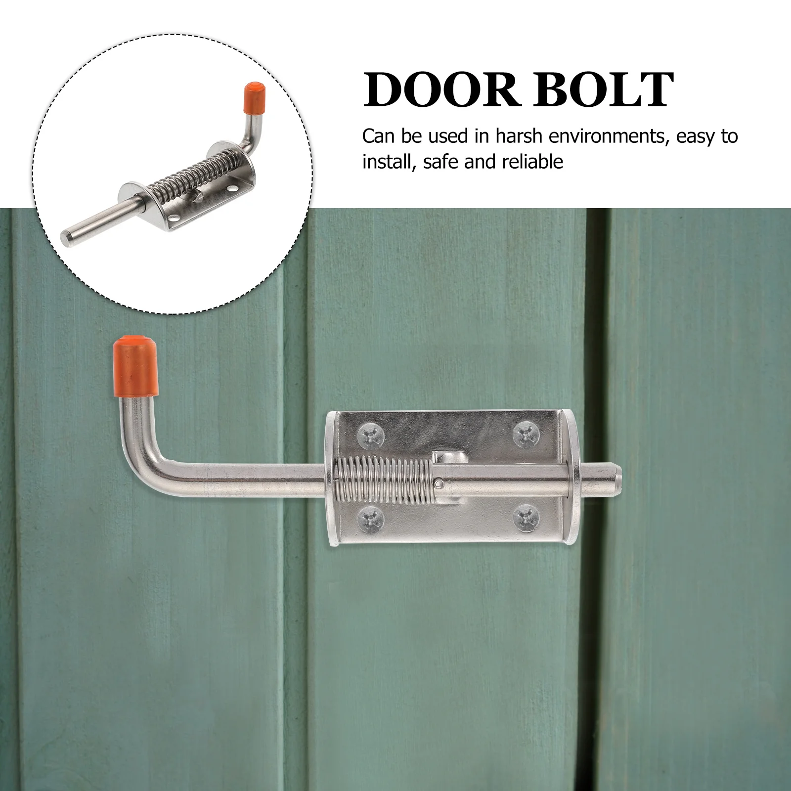 

Heavy Duty Stainless Steel Door Bolt Gate Safety Lock Anti Theft Accessory For Fence Gates Long Service Wear Resistant