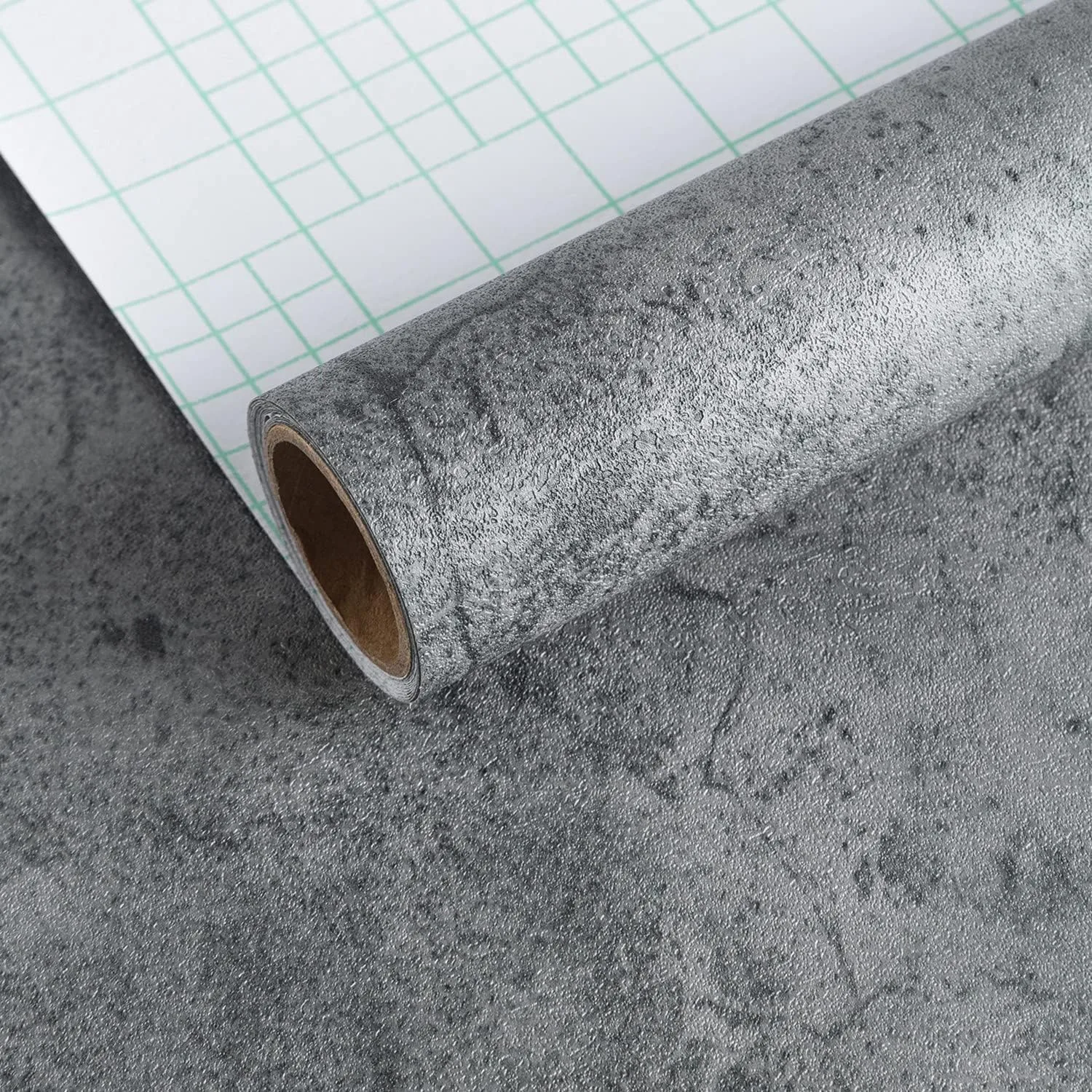 6M Cement Grey PVC Wallpaper S - Contact Cement Glue recension och pris